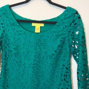 Catherine Malandrino Green Long-Sleeve Dress